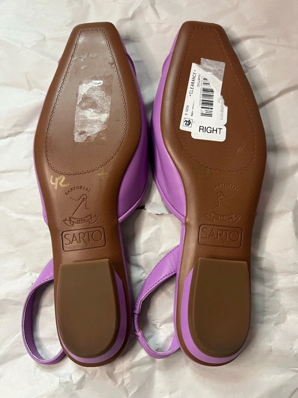 Franco Sarto Debbie Slingback Flats in Lilac Size 7